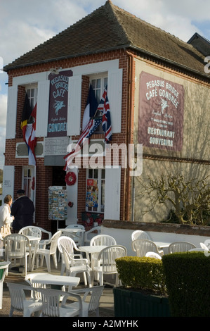 Cafe Gondree das erste Haus in Frankreich, 5. Juni 1944 befreit zu werden Pegasus Bridge Ouistreham Calvados Normandie Frankreich Stockfoto