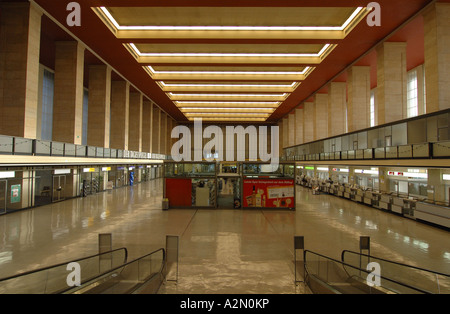 Tempelhof Flughafen Empfangshalle, Berlin Stockfoto