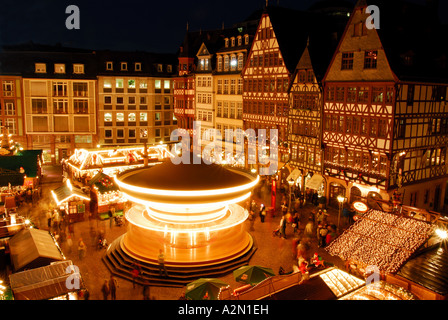 Weihnachtsmarkt Frankfurt am Main, Deutschland Stockfoto