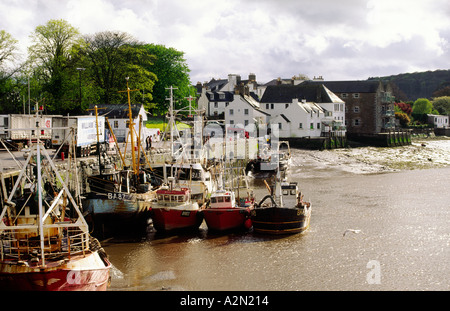 Kleines Fischerdorf Port von Kirkcudbright auf dem Fluss Dee in Dumfries und Galloway Region SW Schottland UK Vereinigtes Königreich Stockfoto