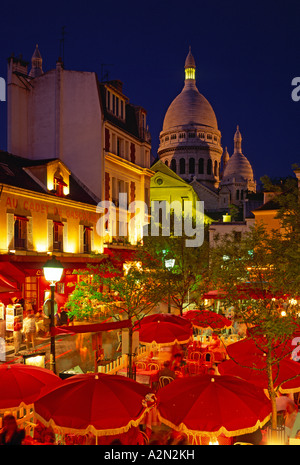 Place du Tertre Montmartre Paris France Stockfoto