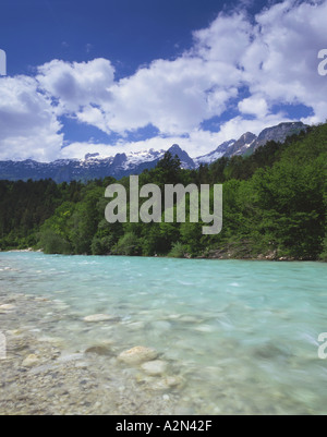 Fluss Soca Slowenien Stockfoto
