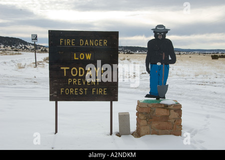 Smokey Bär Zeichen, New Mexico Stockfoto