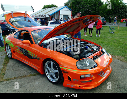 Schnell wütend Streetracer-Performance-Auto Stockfoto