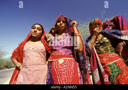 Reise-Fotografie von Portrait Frau Rajasthan Jodhpur Indien Nordasien Stockfoto