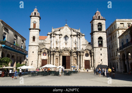 Catedral de San Cristobal in Plaza De La Catedral La Habana, Havana, Kuba Stockfoto