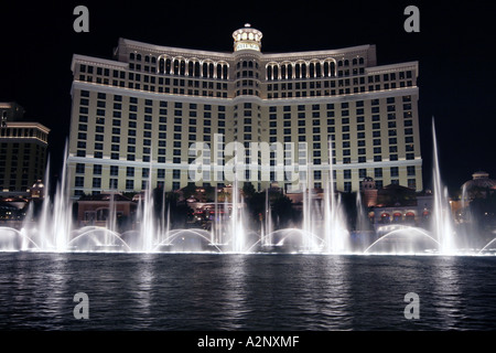 Das Bellagio Hotel Casino auf dem Las Vegas Strip Nevada, USA Stockfoto