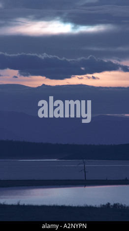 Khovsgol See bei Sonnenuntergang. Khovsgol Nationalpark.  Nord-Mongolei Stockfoto