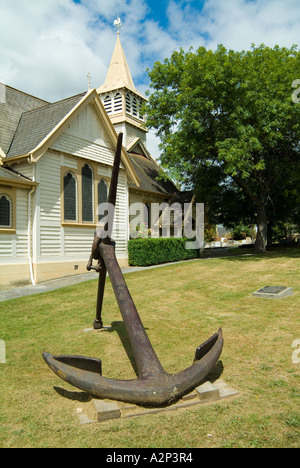 Der Anker des Joseph Conrad s Schiff der Otago auf dem Gelände des St. Clemens Kirche Kingston Tasmanien Stockfoto