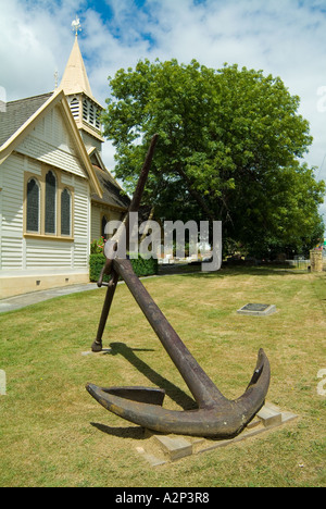 Der Anker des Joseph Conrad s Schiff der Otago auf dem Gelände des St. Clemens Kirche Kingston Tasmanien Stockfoto