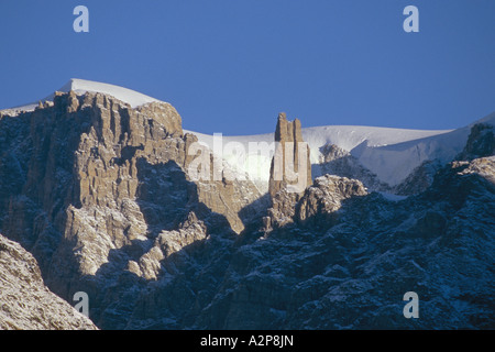 Berglandschaft in Ofjord, Grönland, Ostgrönland, Scoresbysund Tunu Stockfoto