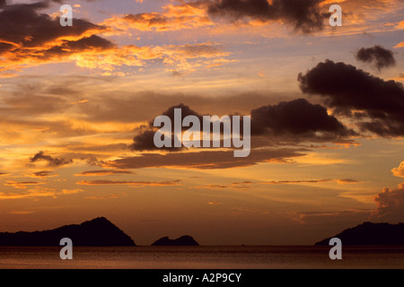 Sonnenuntergang über Costa Rica, Costa Rica, Santa Rosa NP Stockfoto