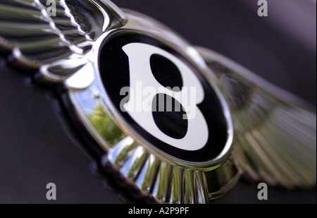 Bentley-Abzeichen auf einen turbo Stockfoto