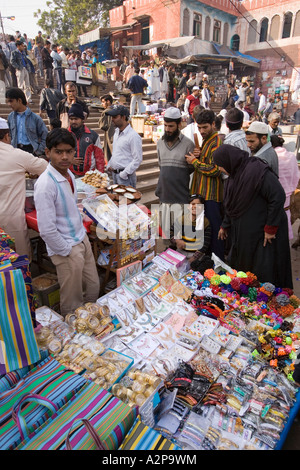 Indien-Delhi Alt Delhi Jamia Masjid Eid al Adha Festival Marktstand Schmuckstück Stockfoto