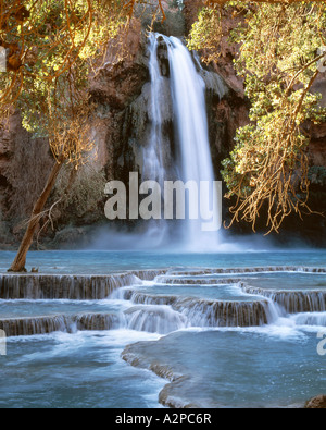 Huvasu Wasserfälle Grand Canyon, USA, Arizona, Havasupai Indian Reservation Stockfoto