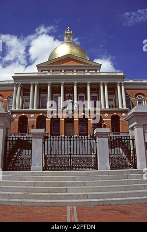 State House in Boston, Massachusetts, New England, USA. Entworfen von Charles Bulfinch Stockfoto