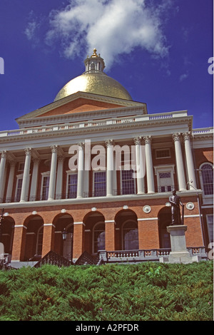 State House in Boston, Massachusetts, New England, USA. Entworfen von Charles Bulfinch Stockfoto