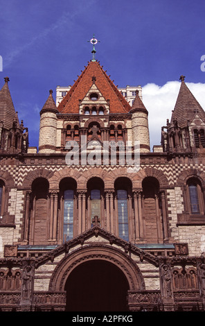 Dreifaltigkeitskirche, Copley Square, Boston, Massachusetts, Neuengland, USA Stockfoto