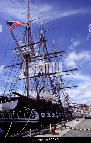 USS Constitution, Charlestown Marinehof, Boston, Massachusetts, Neuengland, USA Stockfoto