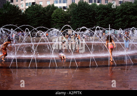 Brunnen am Christian-Science-Kirche, Boston, Massachusetts, Neuengland, USA Stockfoto