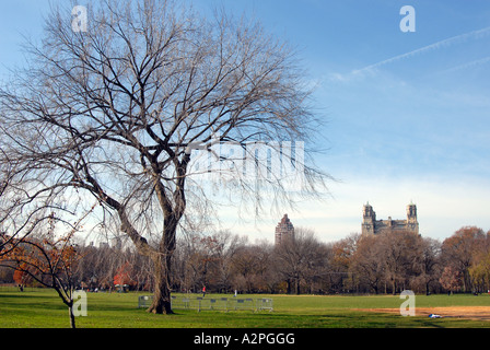 East Side abzusenken Central Park New York City auf einem Herbst Sonntag Nachmittag Stockfoto