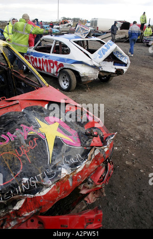 Stock Car-Rennen, Nutts Ecke Raceway, Nordirland Stockfoto