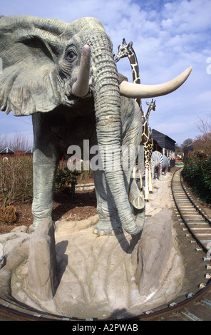 Modell Elefant Colchester Zoo Essex England Stockfoto