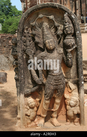 Die Tempelruinen von Lankatilaka in Polonnaruwa, Sri Lanka Stockfoto