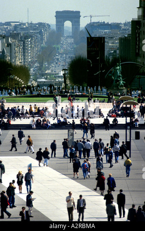 La Défense ist ein großen Geschäftsviertel der Stadt Paris Ville de Paris Neuilly an der Grenze Stockfoto