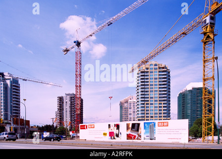 Baustelle des verkauften Out-Hochhaus in der Stadt Burnaby British Columbia Kanada Stockfoto