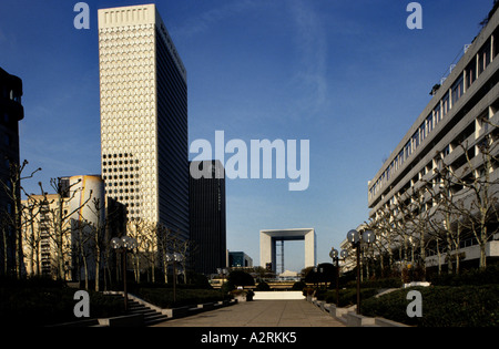 Die große Arche von Otto von Spreckelsen Avenue De La Grande Armee Paris La Defence große Arche Architektur Frankreich Stockfoto