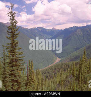 Selkirk Mountains, Tischler Creek & Sandon, BC, Britisch-Kolumbien, Kanada - historische "Silver Rush" Bergbaugebiet, Kootenay Region Stockfoto