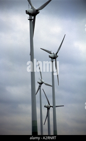 Windkraftanlagen in Lichtenau-Asseln Windpark, Nordrhein-Westfalen Deutschland, Europas größte Binnenland Windpark. Stockfoto