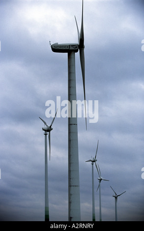 Windkraftanlagen in Lichtenau-Asseln Windpark, Nordrhein-Westfalen Deutschland, Europas größte Binnenland Windpark. Stockfoto