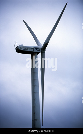 Windkraftanlagen in Lichtenau-Asseln Windpark, Nordrhein-Westfalen Deutschland, Europas größte Binnenland Windpark. Stockfoto