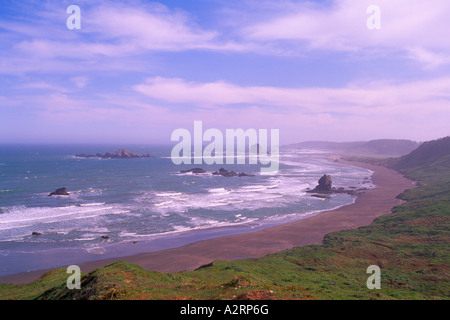 Küste von Oregon bei Cape Blanco, in der Nähe von Port Orford, Oregon, USA - Pazifik, Pazifischer Nordwesten Stockfoto