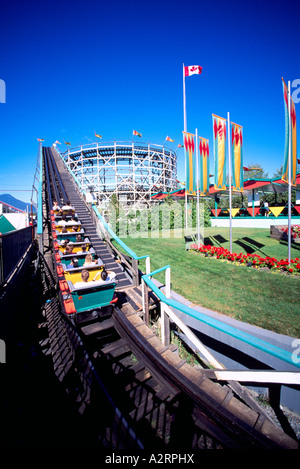 Historischen Holzachterbahn im Playland, Pacific National Ausstellung (PNE), Vancouver, BC, Britisch-Kolumbien, Kanada Stockfoto