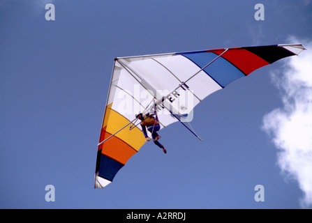 Hängen Sie Segelflugzeug gleiten während des Fluges Stockfoto