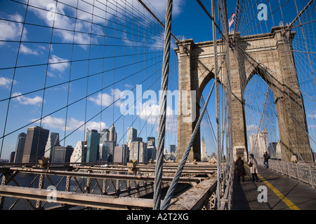 Brooklyn Brücke in New York City, USA Stockfoto