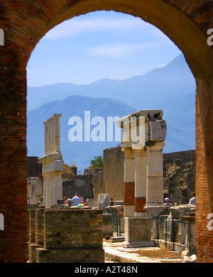 Spalten von Pompeji-Italien Stockfoto