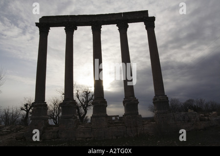 Tempel der Fortuna in Diokaisareia, die korinthischen Säulen, Türkei, Killikien, Uzuncaburc Stockfoto