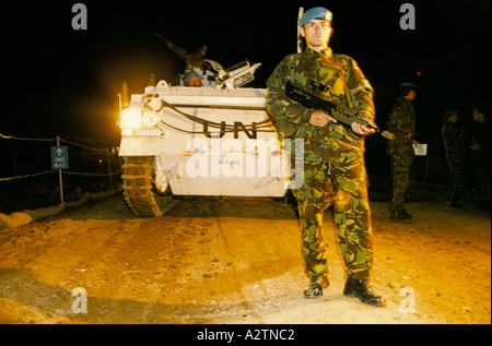 Zentral-Bosnien Juni 1995 Truppen verlassen, um im aktiven Dienst in Zentral-Bosnien gehen Stockfoto