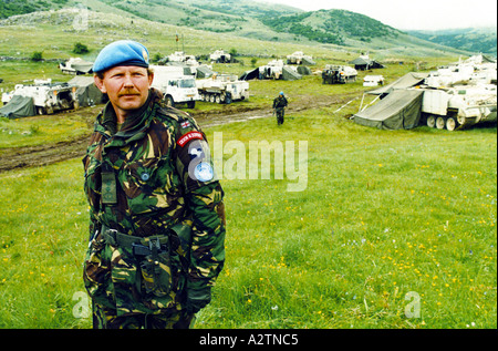 Zentral-Bosnien Juni 1995 britische Soldaten während des Trainings lagerten Stockfoto