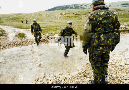 Zentral-Bosnien Juni 1995 britische Soldaten während des Trainings Stockfoto