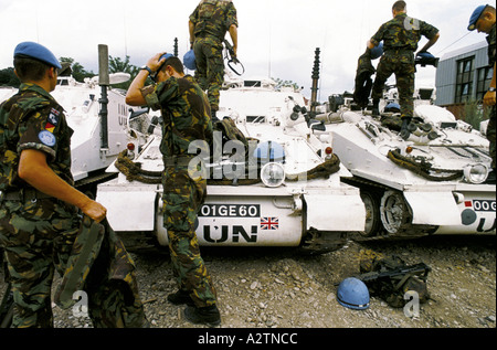 Zentral-Bosnien Juni 1995 britische Soldaten Stockfoto