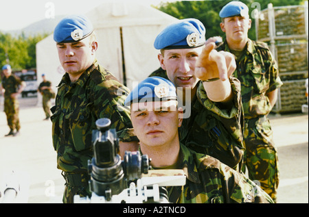 Zentral-Bosnien Juni 1995 britische Soldaten Stockfoto