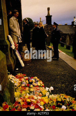 Lockerbie Memorial Service Dryfesdale Friedhof 04 01 1989 1989 Stockfoto