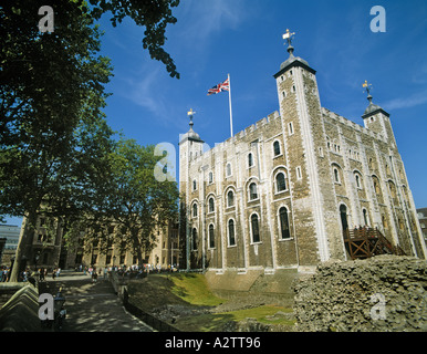 London England Tower of London den weißen Turm Stockfoto