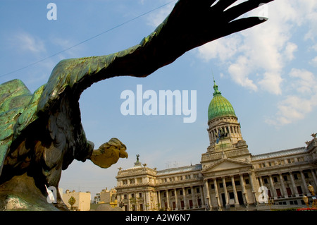 Stock Foto von Congreso Nacional Buenos Aires Argentinien Condor mit offenen Flügeln Stockfoto