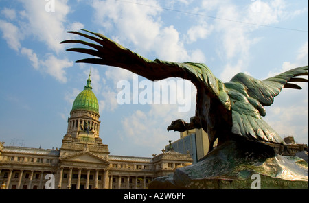 Stock Foto von Congreso Nacional Buenos Aires Argentinien Condor mit offenen Flügeln Stockfoto